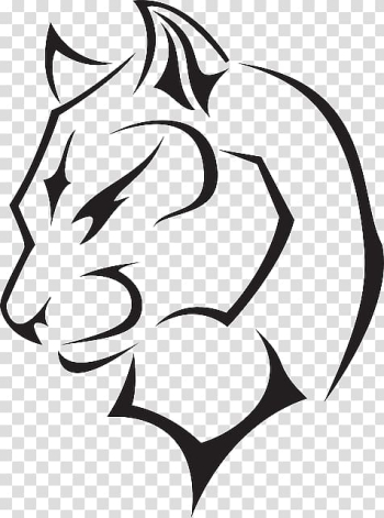 Animal , Black panther Cougar Drawing , Of Wild Animals Only Outline transparent background PNG clipart