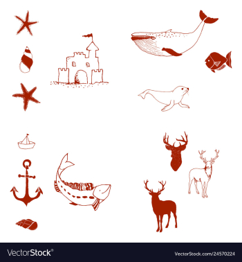 Animal icons set outline set of 25 animal icons vector image Animal icons set outline set of 25 animal icons vector image