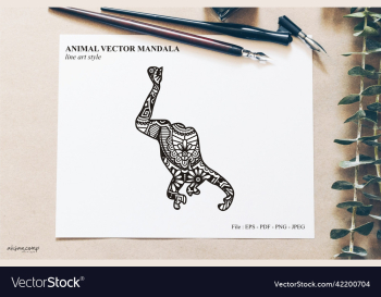 animal mandala line art style animal mandala line art style