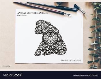 animal mandala line art style animal mandala line art style