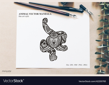 animal mandala line art style animal mandala line art style