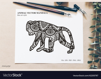 animal mandala line art style animal mandala line art style