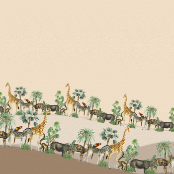 Animal pattern border frame with design space beige background Animal pattern border frame with design space beige background
