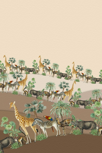 Animal pattern border frame with design space beige background Animal pattern border frame with design space beige background