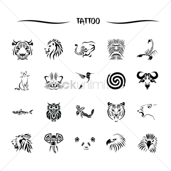 Animal tattoo set Animal tattoo set