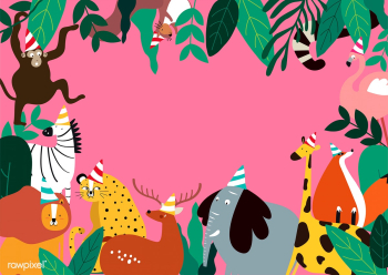 Animals celebration theme template vector ill.. | Free stock vector - 476992