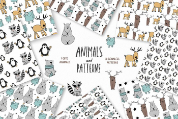Animals & patterns for baby nursery Cute baby illustrations Animals & patterns for baby nursery Cute baby illustrations