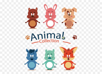 Animated cartoon Download Euclidean vector - Cute cartoon animals vector material design 