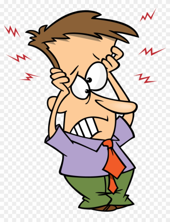 Animated Clipart Of It Department Frustrated People - Have A Headache Cartoon