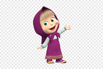 animated, Masha and the Bear Animation, bear, purple, child, animals png