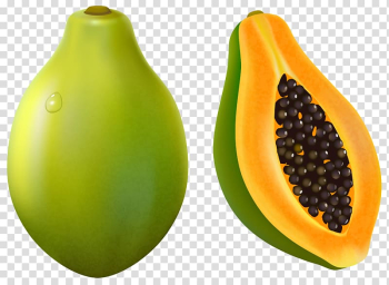 Animated papaya fruit illustration, Papaya , Papaya transparent background PNG clipart