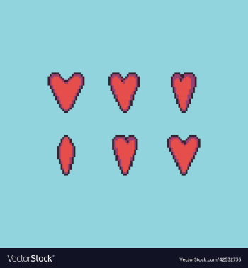 animated pixel art heart icon for game animated pixel art heart icon for game