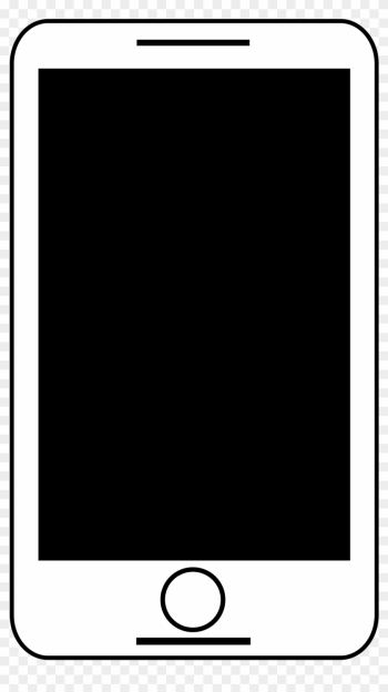 Animated Smart Phone Black And White - Clip Art Smartphone