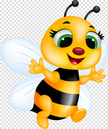 Animated yellow bee illustration, Bee , Cute bee transparent background PNG clipart Animated yellow bee illustration, Bee , Cute bee transparent background PNG clipart