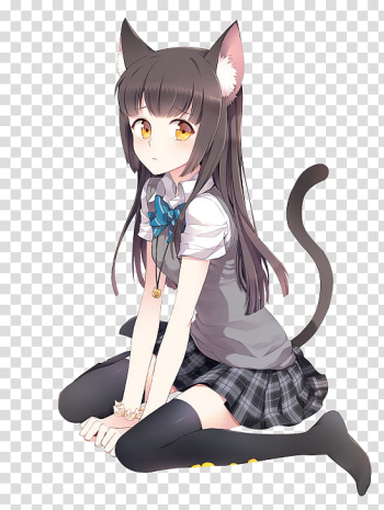 Anime, cat girl anime illustration transparent background PNG clipart Anime, cat girl anime illustration transparent background PNG clipart