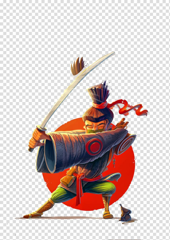 Anime character male illustration, Japan Samurai, Samurai transparent background PNG clipart