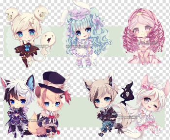 Anime Chibi Cat Mangaka, Anime transparent background PNG clipart Anime Chibi Cat Mangaka, Anime transparent background PNG clipart