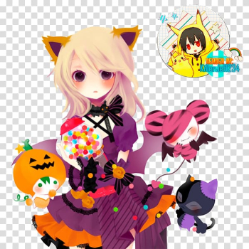 Anime Drawing Halloween Chibi, Anime transparent background PNG clipart Anime Drawing Halloween Chibi, Anime transparent background PNG clipart