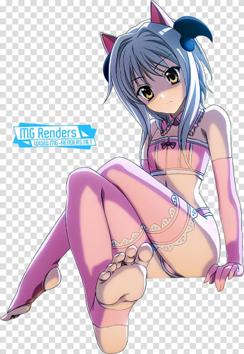 Anime High School DxD Thigh Koneko Tōjo Foot, Anime transparent background PNG clipart