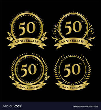 anniversary luxury logo template