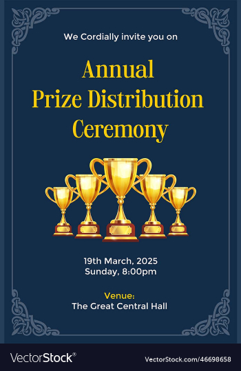 annual prize distribution cermony invitation card