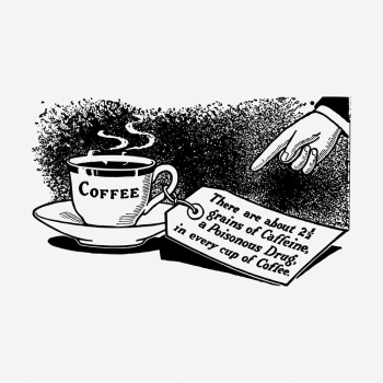 Anti-caffeine campaign clipart, vintage illustration | Free Vector - rawpixel Anti-caffeine campaign clipart, vintage illustration | Free Vector - rawpixel