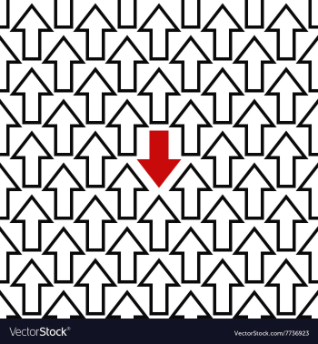 Anti trend arrow pattern vector image Anti trend arrow pattern vector image