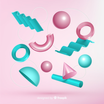 Antigravity geometric shapes with 3d effect Free Vector Antigravity geometric shapes with 3d effect Free Vector