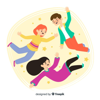 Antigravity people background Antigravity people background