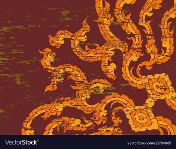 Antique art pattern on grunge style vector image Antique art pattern on grunge style vector image