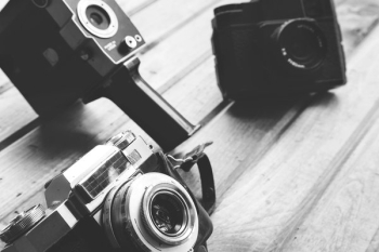 Antique Cameras Black White