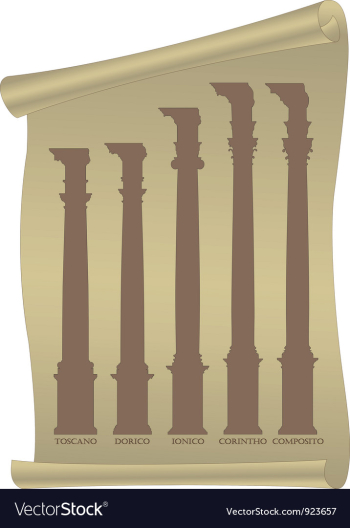 Antique columns vector image Antique columns vector image