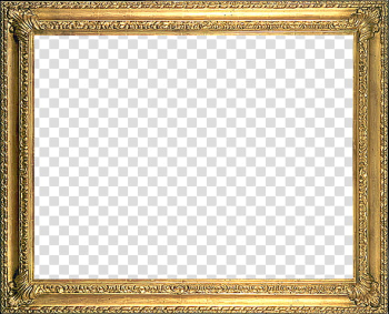 Antique Frames  s, rectangular gold frame transparent background PNG clipart