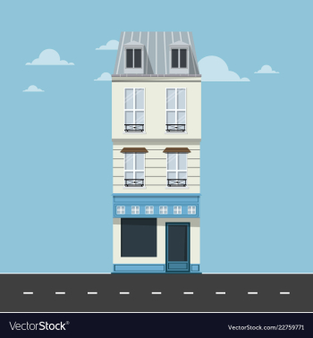 Apartment - minimal building vector image Apartment - minimal building vector image
