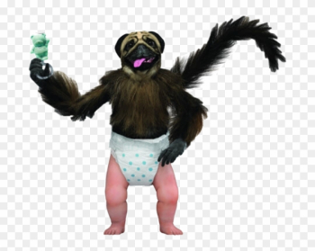 Ape Drawing Baby - Puppy Monkey Baby Doll, HD Png Download ...