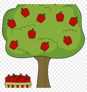 Apple Basket Clipart Apple Tree With Apple Basket Clip - Apple Trees Clip Art