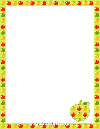 Apple Border | Projects to try | Pinterest | Page borders, Borders ...