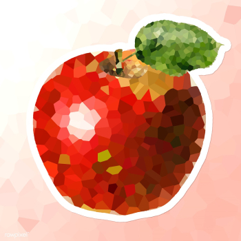 Apple crystallized style sticker illustration | Free illustration - 2347179 Apple crystallized style sticker illustration | Free illustration - 2347179