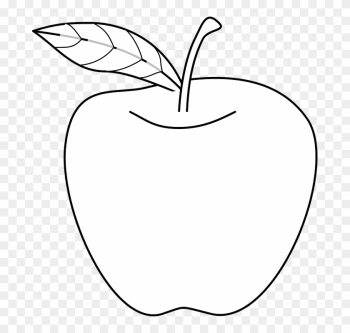 Apple Food Fruit Outline Fruits Plant - ภาพ วาด ระบายสี แอ ป เปิ้ ล