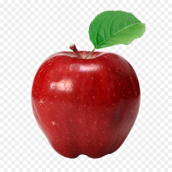 Apple Red Delicious Eating Fuji - Large green leaves red apple 