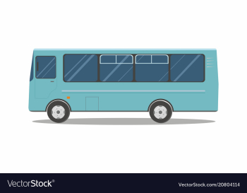 Aqua blue bus isolated on white background vector image Aqua blue bus isolated on white background vector image