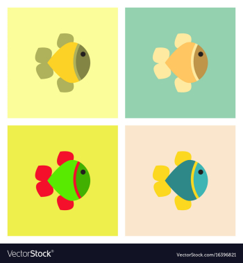 Aquarium fish set vector image Aquarium fish set vector image