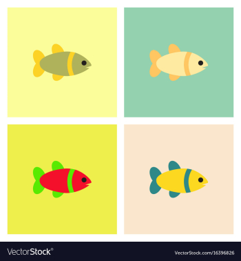 Aquarium fish set vector image Aquarium fish set vector image