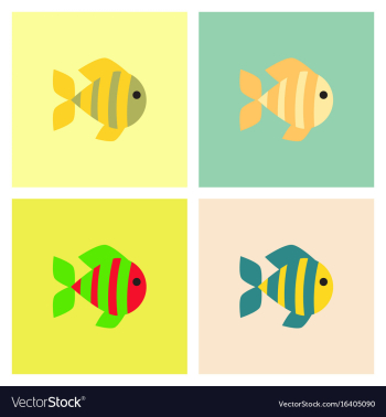 Aquarium fish set vector image Aquarium fish set vector image