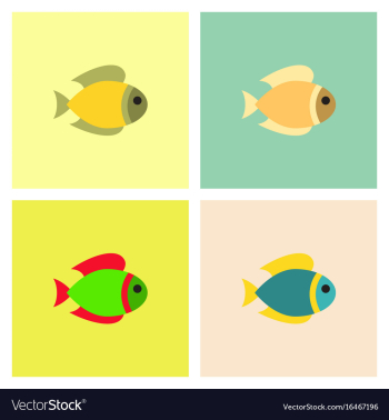 Aquarium fish set vector image Aquarium fish set vector image