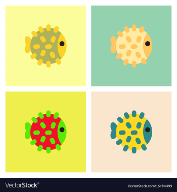 Aquarium fish set vector image Aquarium fish set vector image