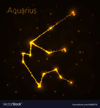 Aquarius silhouette of lights vector image Aquarius silhouette of lights vector image