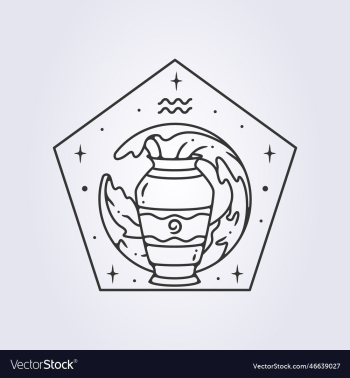 aquarius zodiac astrology horoscope line art aquarius zodiac astrology horoscope line art