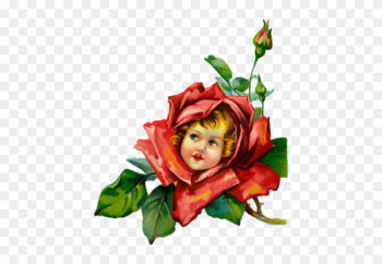 Arana Альбом «clipart / Clipart5 / Vintage Illustrations» - Rose Flower With A Face