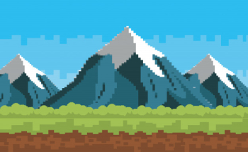Arcade game world and pixel scene Free Vector Arcade game world and pixel scene Free Vector